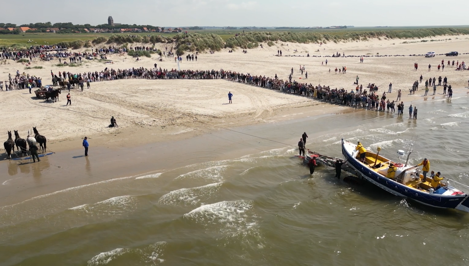 Vorführung des Pferderettungsbootes - VVV Ameland