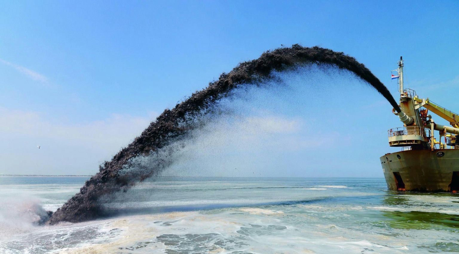 Sandvorspülung - Quelle: Rijkswaterstaat - VVV Ameland