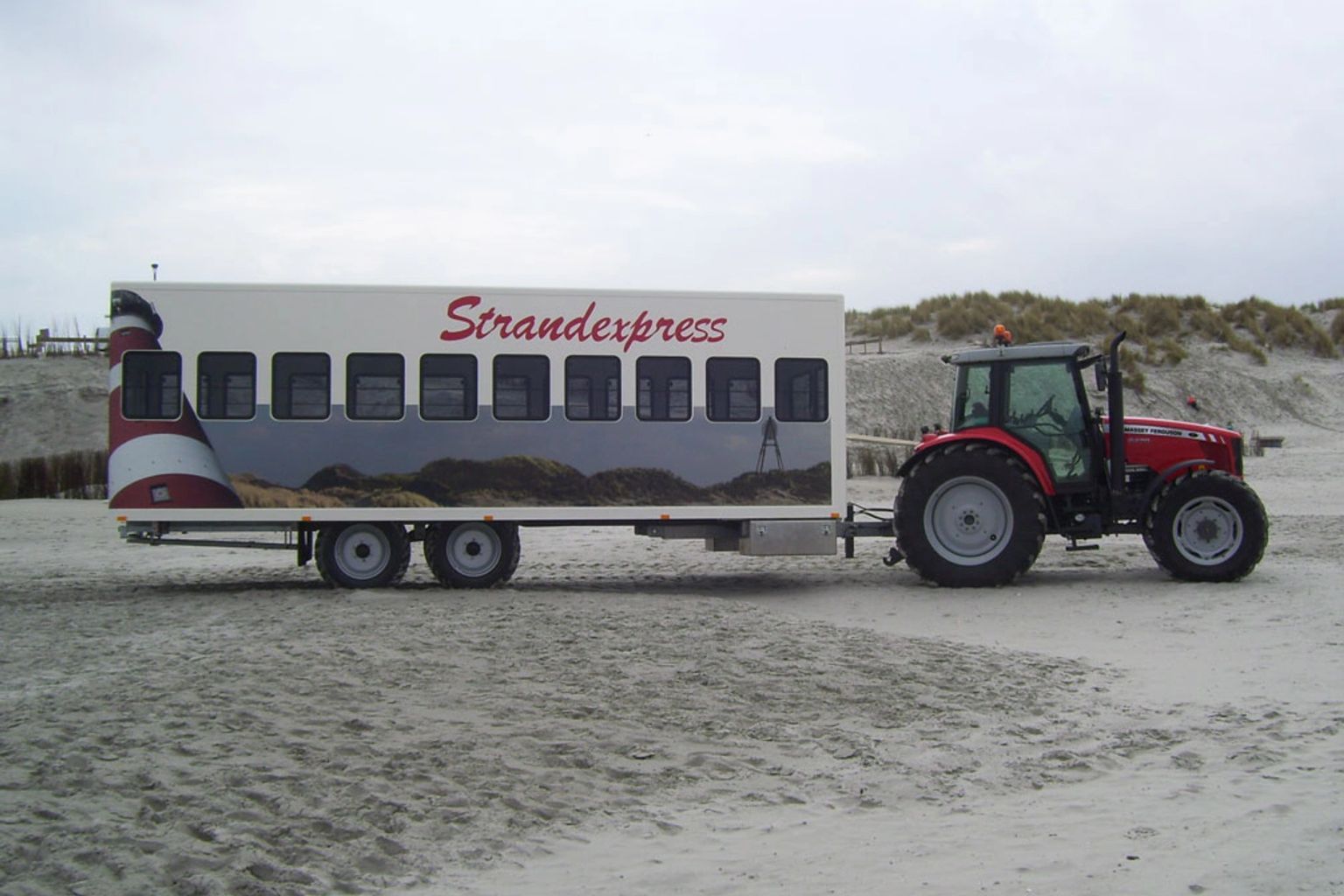 Strandfahrt mit dem Strandexpress